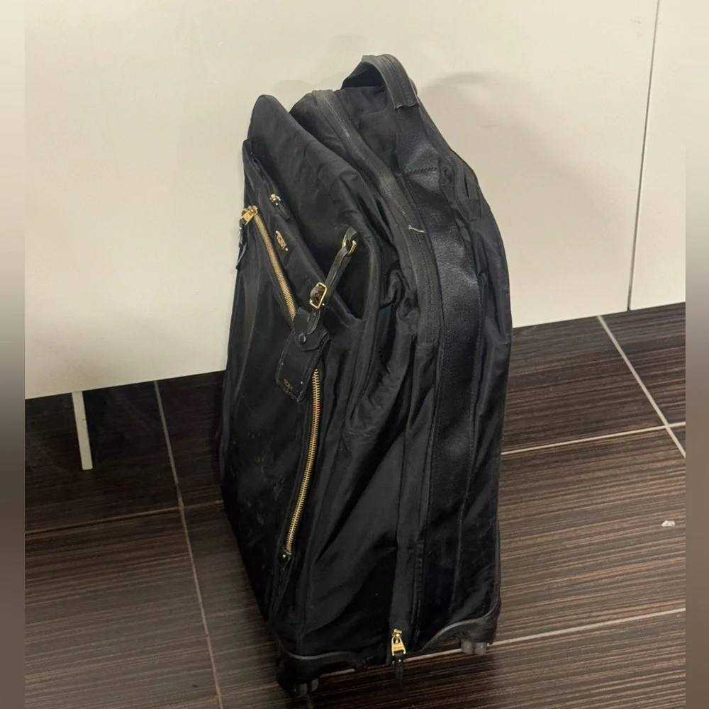 TUMI Black Rolling Soft-case Carry-On Suitcase